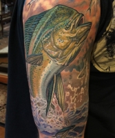 dolphin fish half sleeve